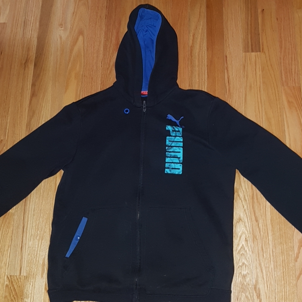 Black and blue puma hoodie